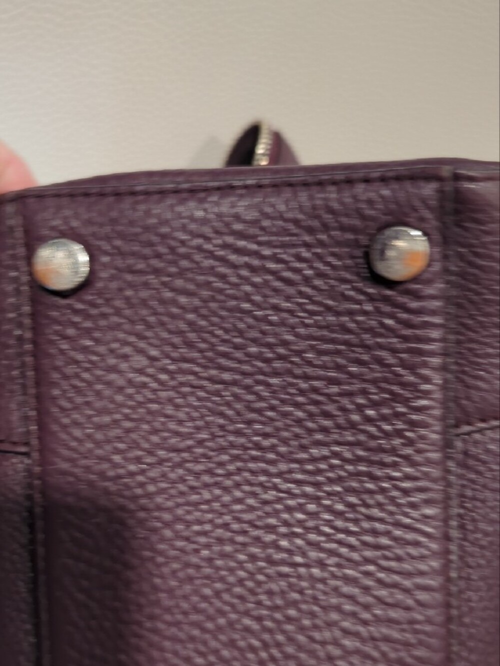 Rebecca Minkoff Plum Pebbled Leather Satchel with Crossbody Strap and Wallet - Picture 9 of 15
